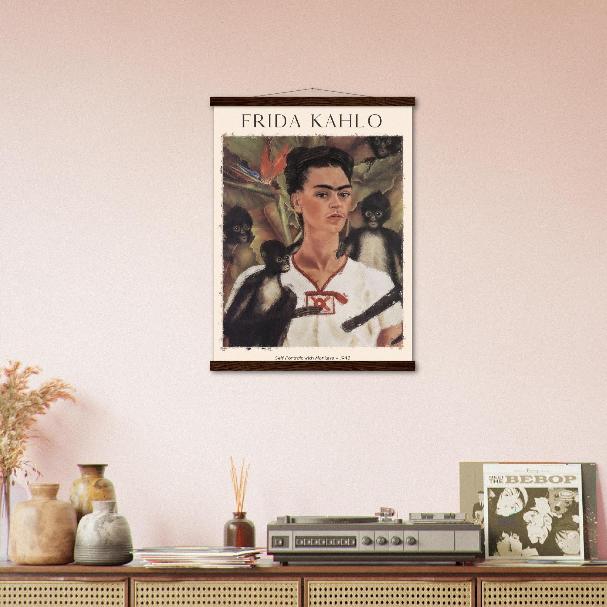 Selbstbildnis mit Affe Gemälde von Frida Kahlo - Printree.ch abstrakte frauen, frau, Frauen, Kunst, Malen, Maler, Malerei, Meisterwerk