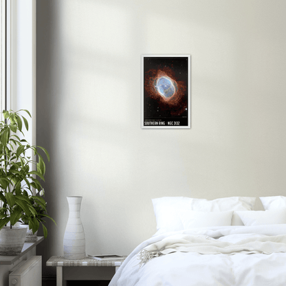 Südlicher Ringnebel Poster - Printree.ch Astronomie, astronomisches Objekt, Deep-Space-Fotografie, Foto, Fotografie, Galaxie, Himmelskörper, NASA, Nebel, Poster, space, Sternbild, südlicher Ringnebel, Universum, WEBB, Weltraum