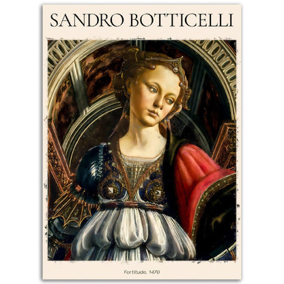 Tapferkeit Gemälde von Sandro Botticelli - Printree.ch abstrakte frauen, frau, Frauen, Kunst, Malen, Maler, Malerei, Meisterwerk