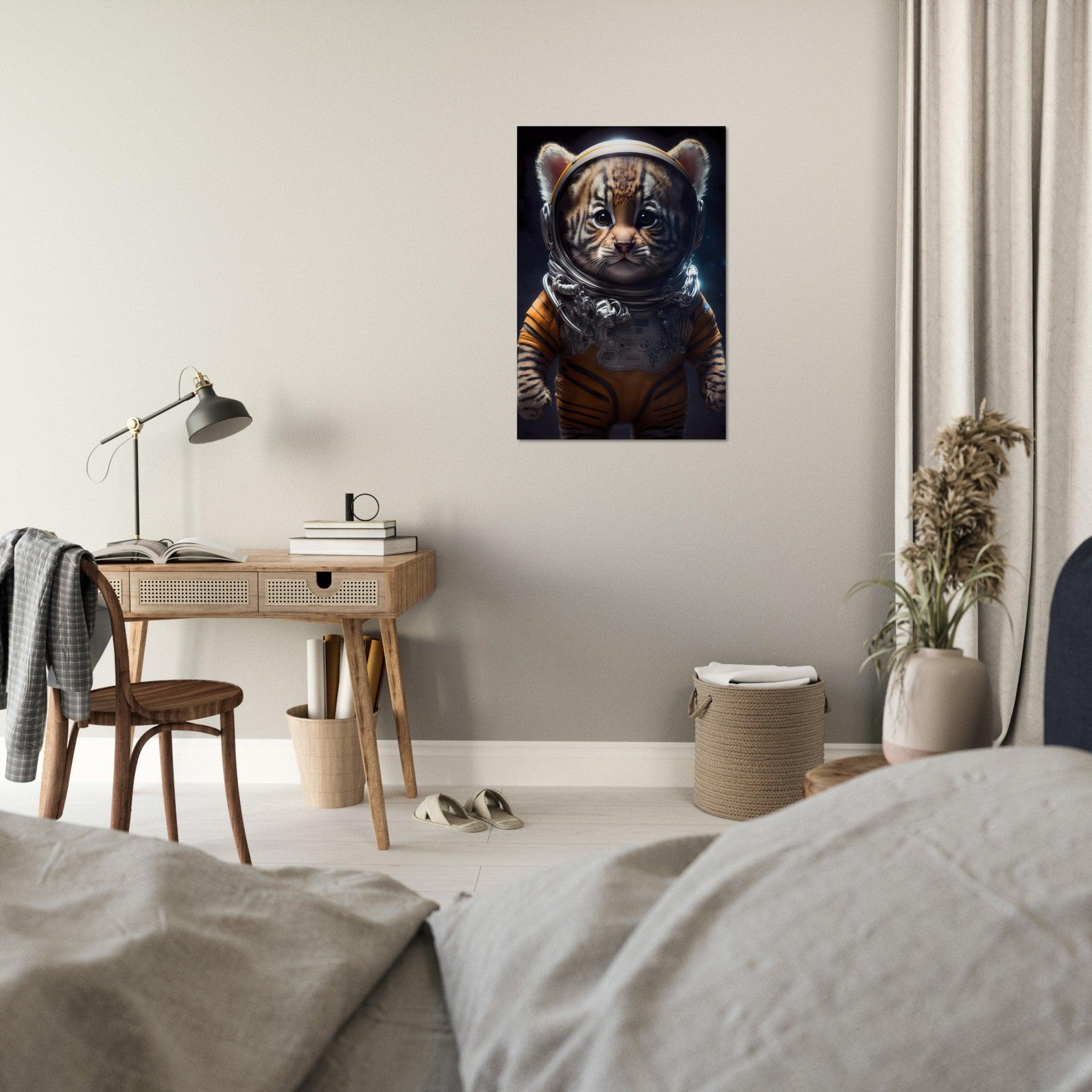 Tiger Baby Astronaut Portrait - Printree.ch 3d illustration, Astronaut, Poster