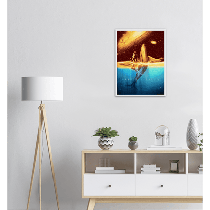 Traumhaftes Wandposter - Printree.ch abstrakt, Aquarell, Ausdruck, blau, Cartoon, dunkel, Fantasie, Fisch, Frieden, friedlich, Galaxie, Grafik, Himmel, Hintergrund, Illustration, Karte, Kunst, Meer, Nacht, Natur, Phantasie, schwimmen, Stern, tief, Tier, Traum, Wal, weiß, Zeichnung