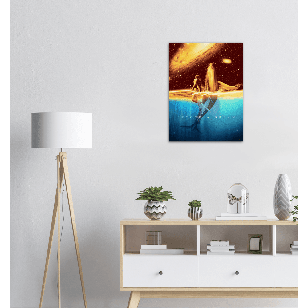 Traumhaftes Wandposter - Printree.ch abstrakt, Aquarell, Ausdruck, blau, Cartoon, dunkel, Fantasie, Fisch, Frieden, friedlich, Galaxie, Grafik, Himmel, Hintergrund, Illustration, Karte, Kunst, Meer, Nacht, Natur, Phantasie, schwimmen, Stern, tief, Tier, Traum, Wal, weiß, Zeichnung