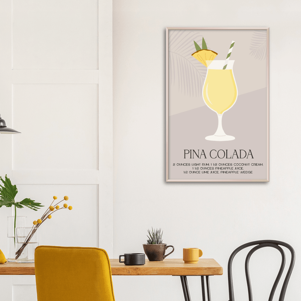 Tropisches Paradies Poster - Printree.ch alkohol, bar, blaue lagune, cocktail, eis, erfrischung, flüssigkeit, frisch, getränk, glas, hintergrund, illustration, isoliert, kalt, kirsche, lebensmittel, limette, limonade, martini, minze, obst, orange, pina colada, saft, sommer, süss, tropisch, wein, zitrone