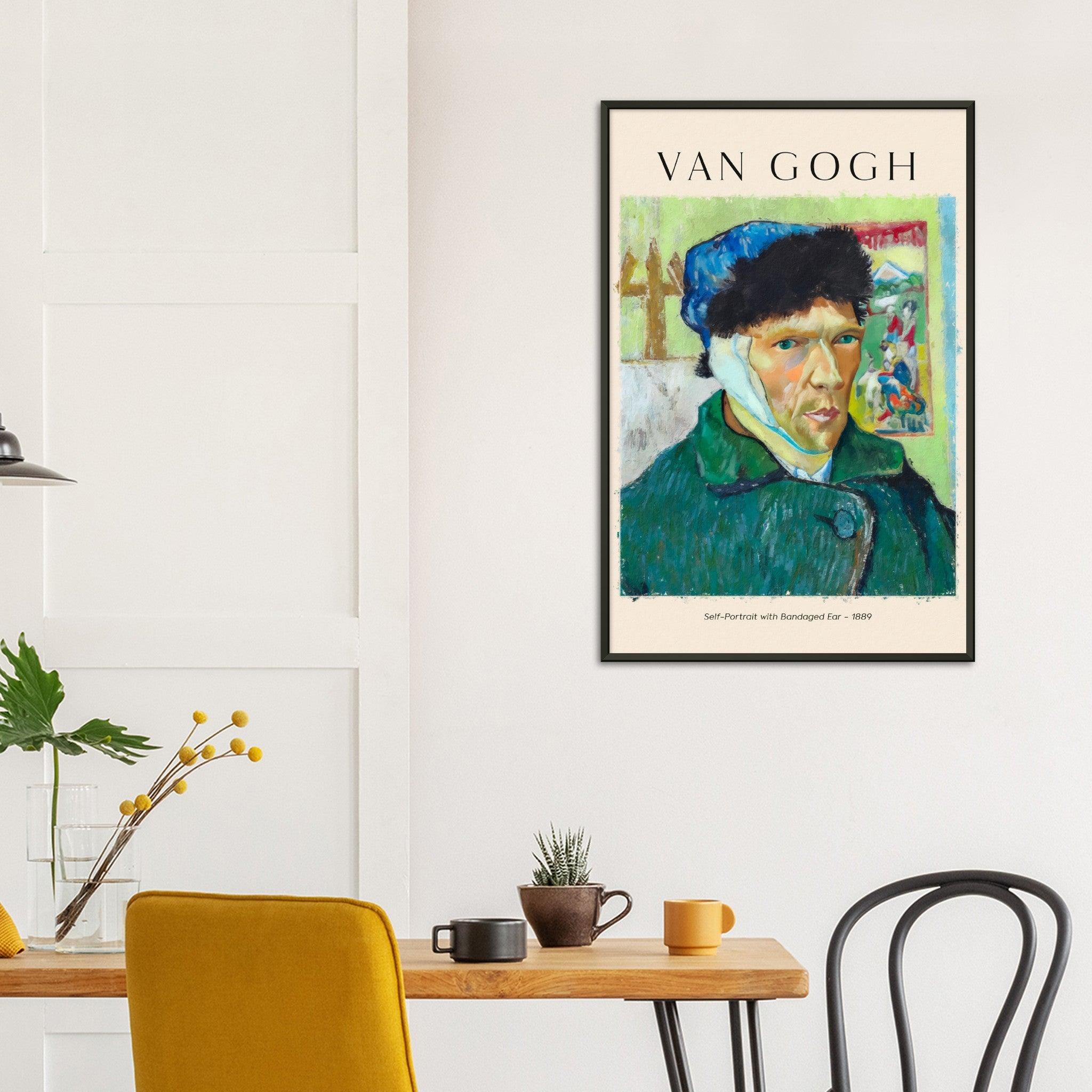 Van Gogh - Meisterwerk Poster "Selbstporträt mit bandagiertem Ohr" - Printree.ch art, artist, artistic, beard, creative, doodle, drawing, ear, face, fashion, gogh, graphic, head, historic, illustration, impressionism, Kunst, Kunstwerk, lines, man, Meisterwerk, modern, netherlands, painter, people, person, portrait, Poster, style, trendy, van gogh, vector, vincent, vincent van gogh