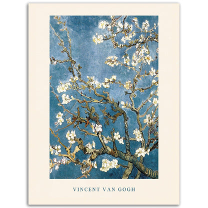 Van Gogh Poster: Blühende Mandelbaumzweige in lebendigen Farben - Printree.ch Aquarell, blau, Blume, Design, Druck, Feld, gelb, Gemälde, gogh, grün, Hand, hell, Himmel, Hintergrund, Illustration, Impressionismus, Kunst, künstlerisch, Landschaft, Leinwand, Natur, Postkarte, schön, Sommer, Stil, van, van gogh, Vintage, Zeichnung, Öl