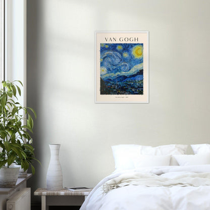 Vincent van Gogh - Sternennacht Poster - Printree.ch abstrakt, berühmt, blau, farbe, flüssig, genial, gesicht, gogh, gross, himmel, hintergrund, illustration, impressionismus, kreativ, kultur, kunst, Kunstwerk, künstler, künstlerisch, maler, Meisterwerk, menschen, mond, porträt, Poster, spritzer, stern, stil, textur, tinte, vincent, vincent van gogh, zeichnung