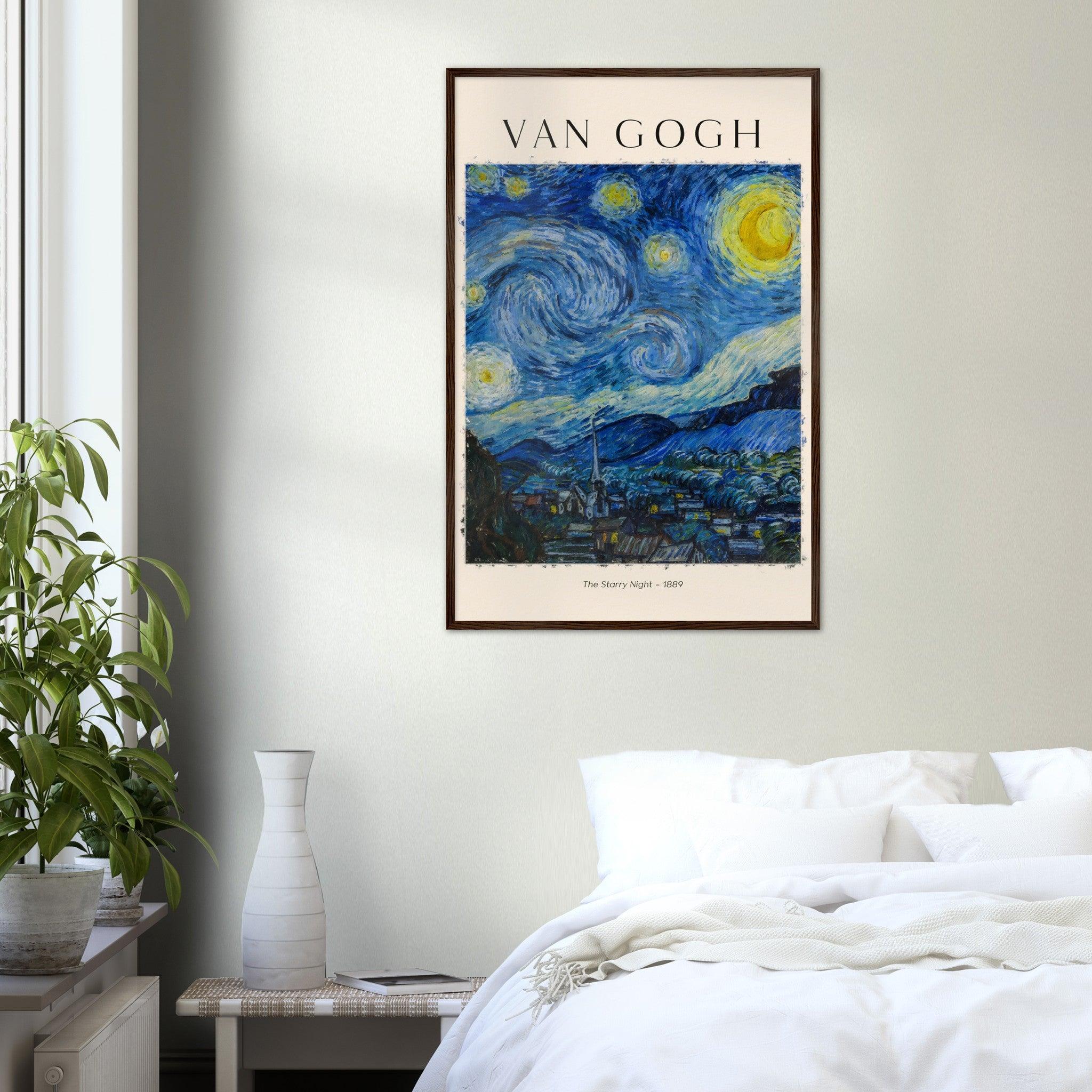 Vincent van Gogh - Sternennacht Poster - Printree.ch abstrakt, berühmt, blau, farbe, flüssig, genial, gesicht, gogh, gross, himmel, hintergrund, illustration, impressionismus, kreativ, kultur, kunst, Kunstwerk, künstler, künstlerisch, maler, Meisterwerk, menschen, mond, porträt, Poster, spritzer, stern, stil, textur, tinte, vincent, vincent van gogh, zeichnung