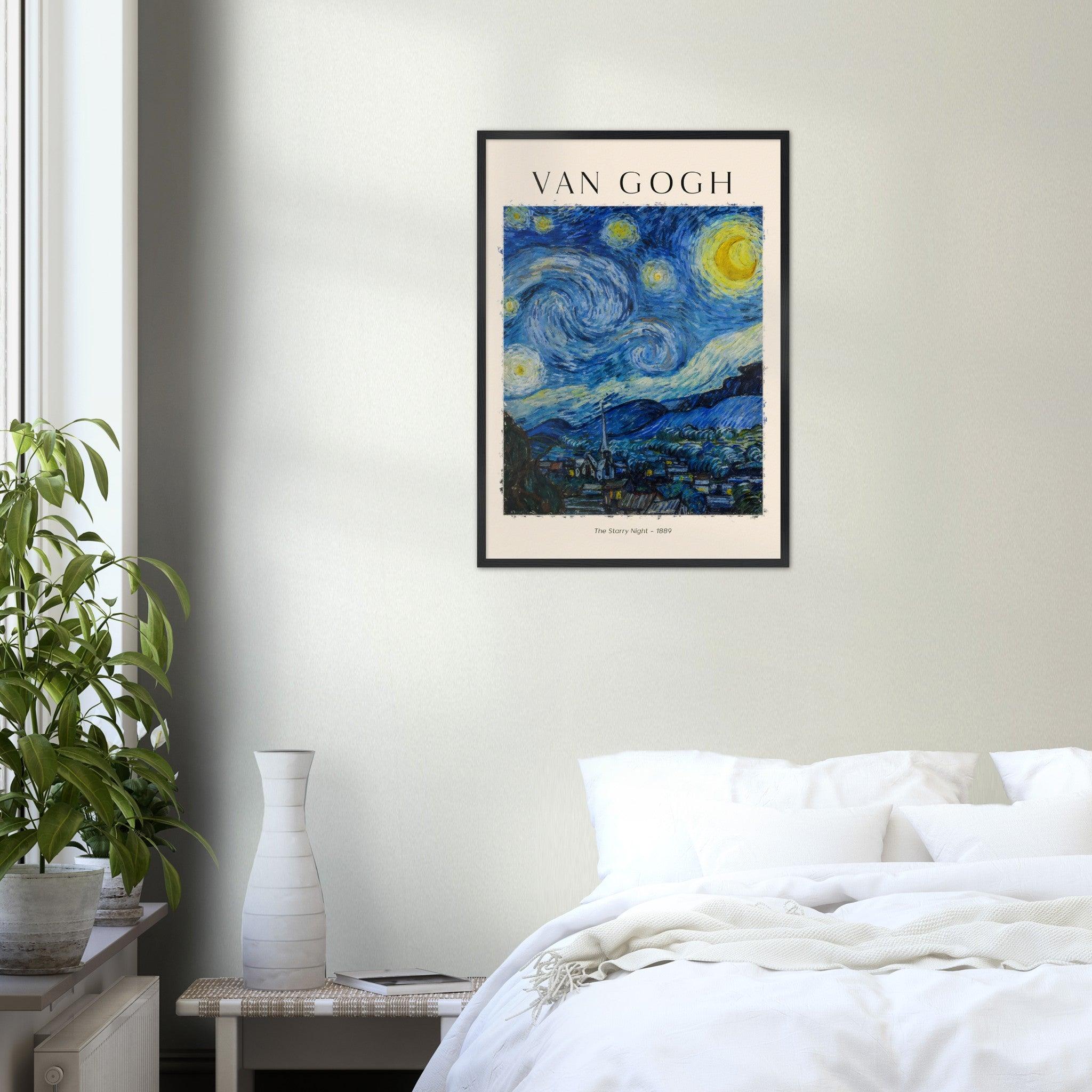 Vincent van Gogh - Sternennacht Poster - Printree.ch abstrakt, berühmt, blau, farbe, flüssig, genial, gesicht, gogh, gross, himmel, hintergrund, illustration, impressionismus, kreativ, kultur, kunst, Kunstwerk, künstler, künstlerisch, maler, Meisterwerk, menschen, mond, porträt, Poster, spritzer, stern, stil, textur, tinte, vincent, vincent van gogh, zeichnung