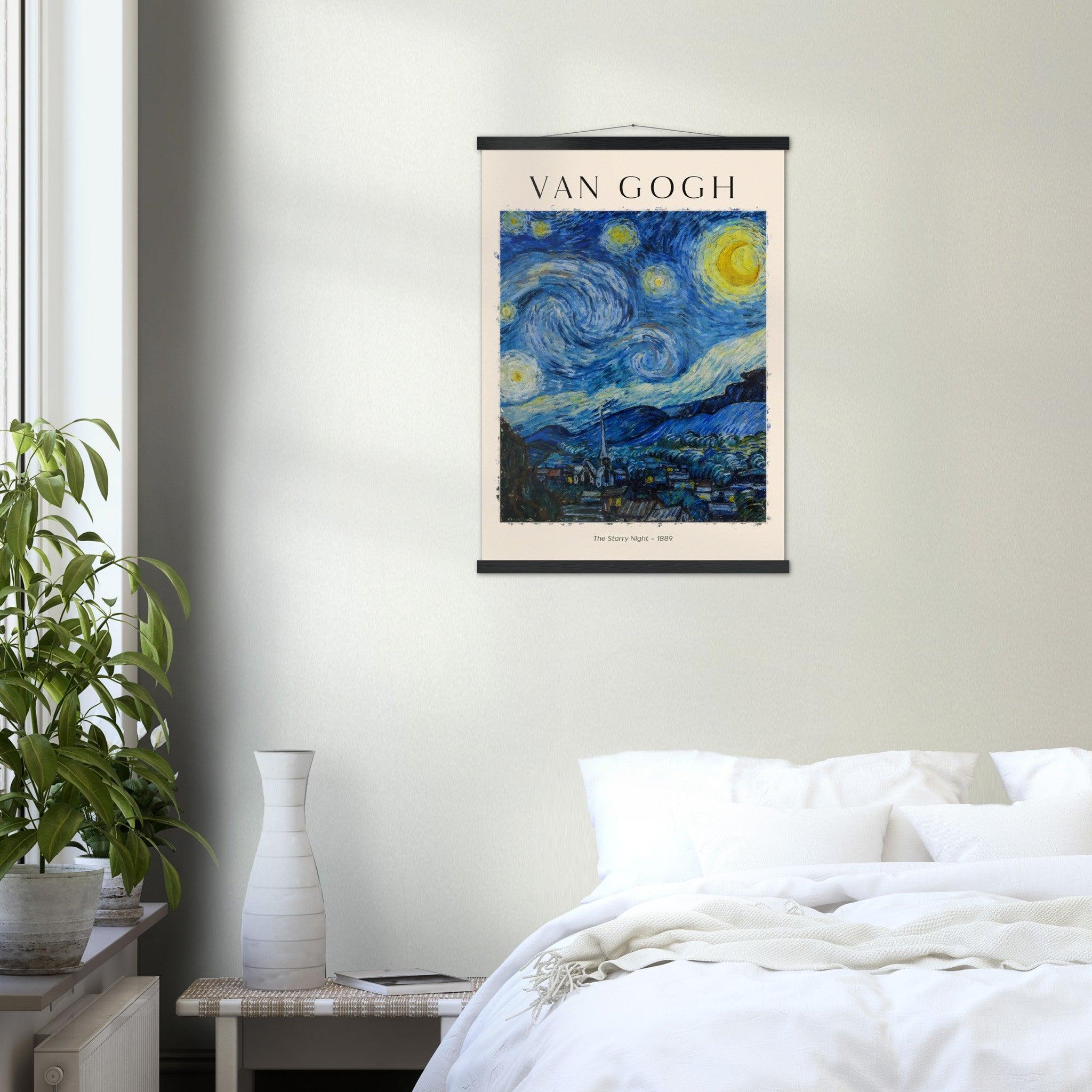 Vincent van Gogh - Sternennacht Poster - Printree.ch abstrakt, berühmt, blau, farbe, flüssig, genial, gesicht, gogh, gross, himmel, hintergrund, illustration, impressionismus, kreativ, kultur, kunst, Kunstwerk, künstler, künstlerisch, maler, Meisterwerk, menschen, mond, porträt, Poster, spritzer, stern, stil, textur, tinte, vincent, vincent van gogh, zeichnung