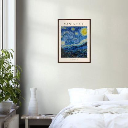 Vincent van Gogh - Sternennacht Poster - Printree.ch abstrakt, berühmt, blau, farbe, flüssig, genial, gesicht, gogh, gross, himmel, hintergrund, illustration, impressionismus, kreativ, kultur, kunst, Kunstwerk, künstler, künstlerisch, maler, Meisterwerk, menschen, mond, porträt, Poster, spritzer, stern, stil, textur, tinte, vincent, vincent van gogh, zeichnung