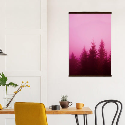 Wald - Viva Magenta Red Trendfarbe für 2023 - Printree.ch Foto, Fotografie, Poster