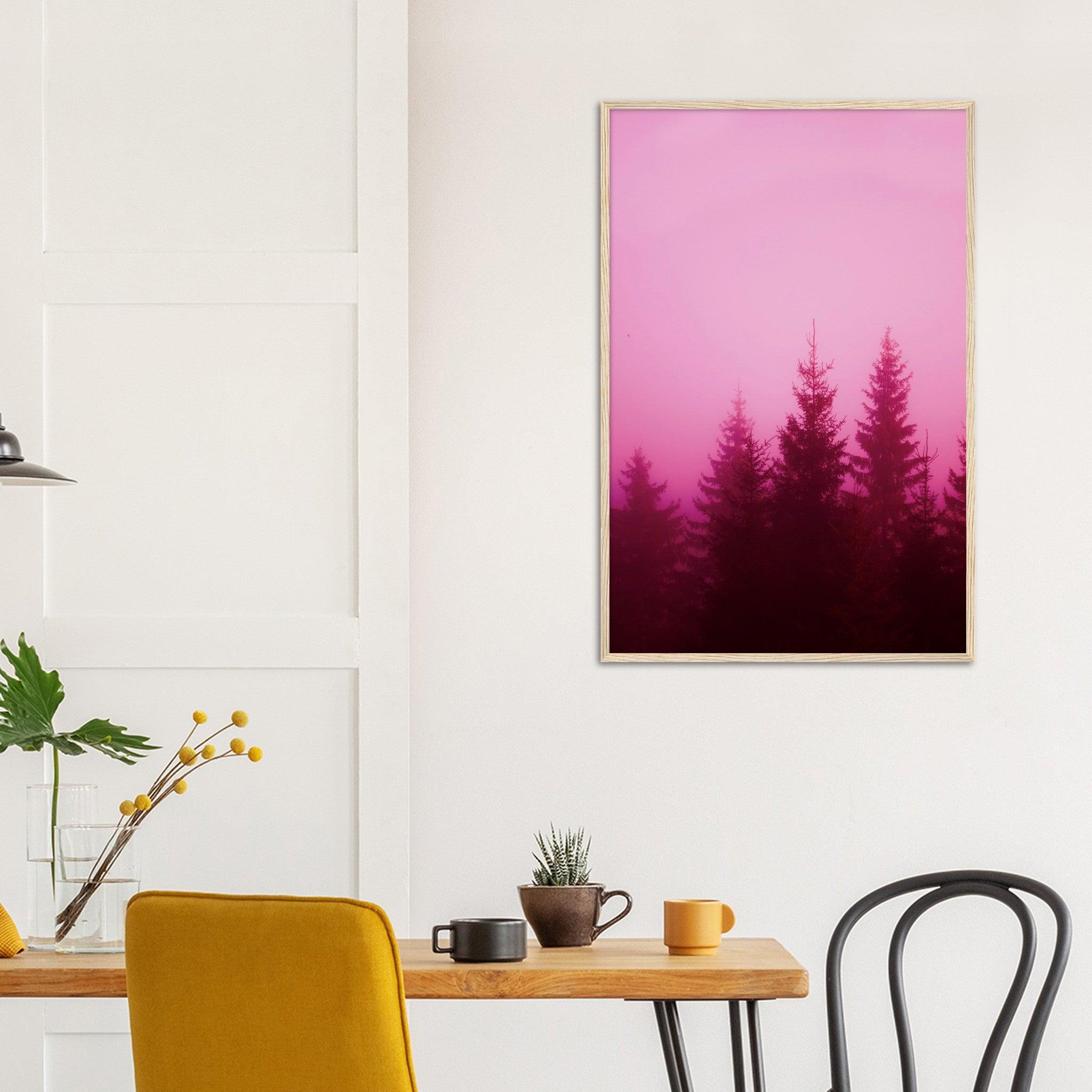 Wald - Viva Magenta Red Trendfarbe für 2023 - Printree.ch Foto, Fotografie, Poster