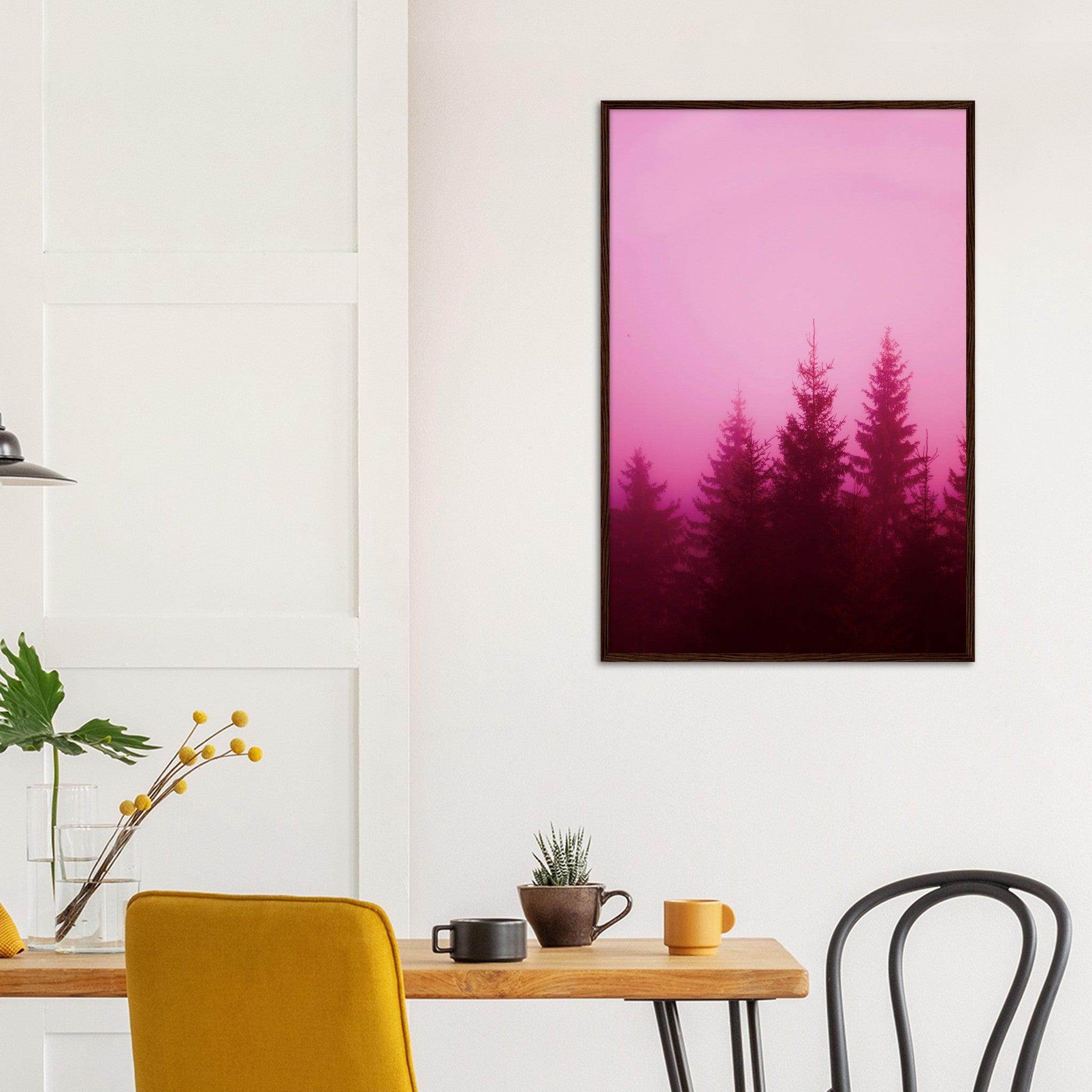 Wald - Viva Magenta Red Trendfarbe für 2023 - Printree.ch Foto, Fotografie, Poster