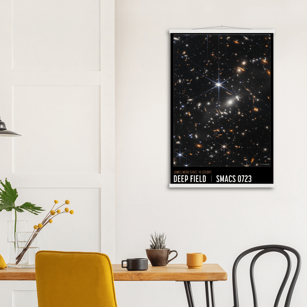 Webbs erstes Deep Field SMACS 0723-Poster - Printree.ch Astronomie, Deep-Space-Fotografie, Foto, Fotografie, Galaxien, Hubble-Nachfolger, James Webb Space Telescope, Kosmos, NASA, Poster, SMACS 0723, space, Sternbildung, Universum, WEBB, Webb's Deep Field, Weltraum